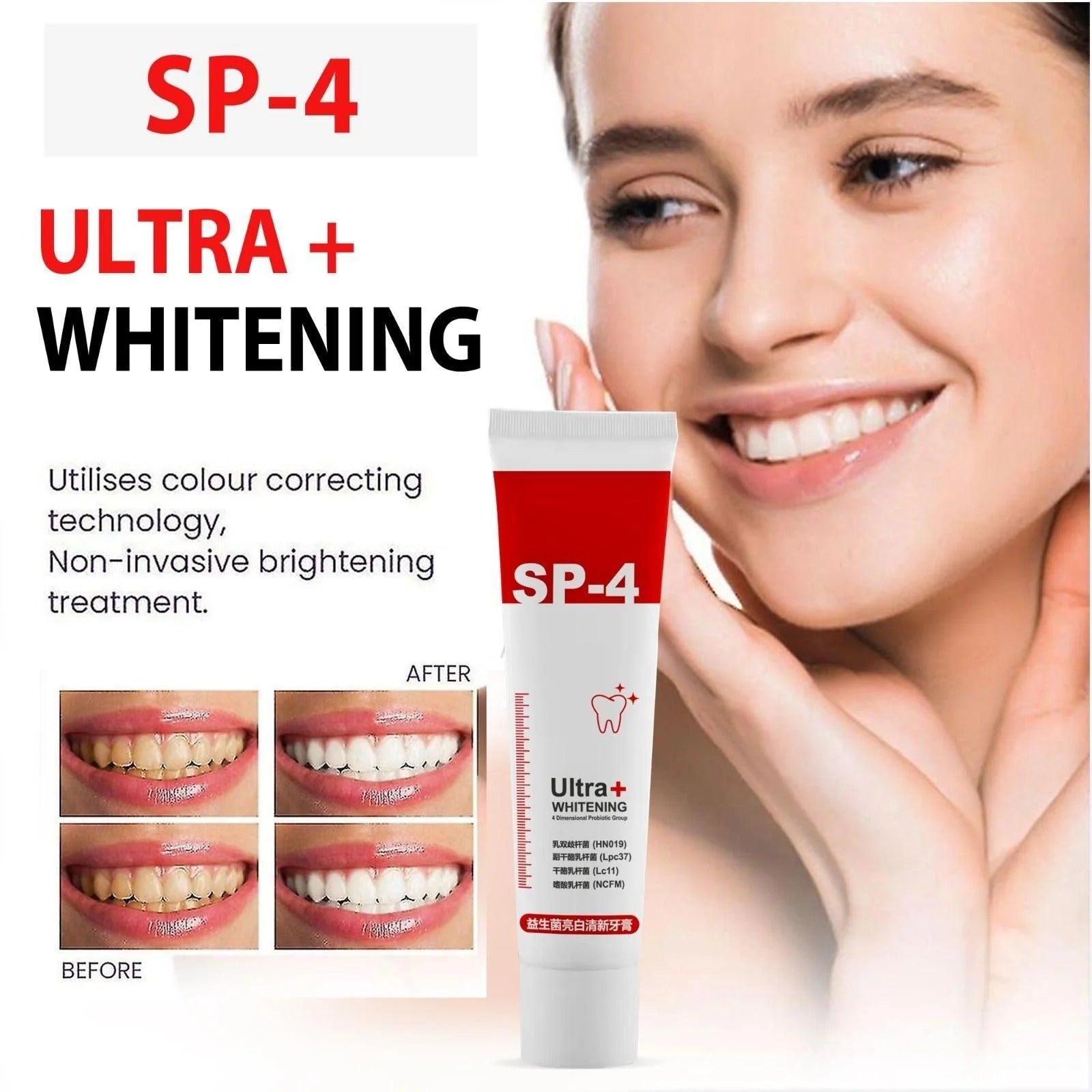 SP4 Advanced Teeth Whitening Toothpaste – 7 Days Instant Whitening ✨🦷